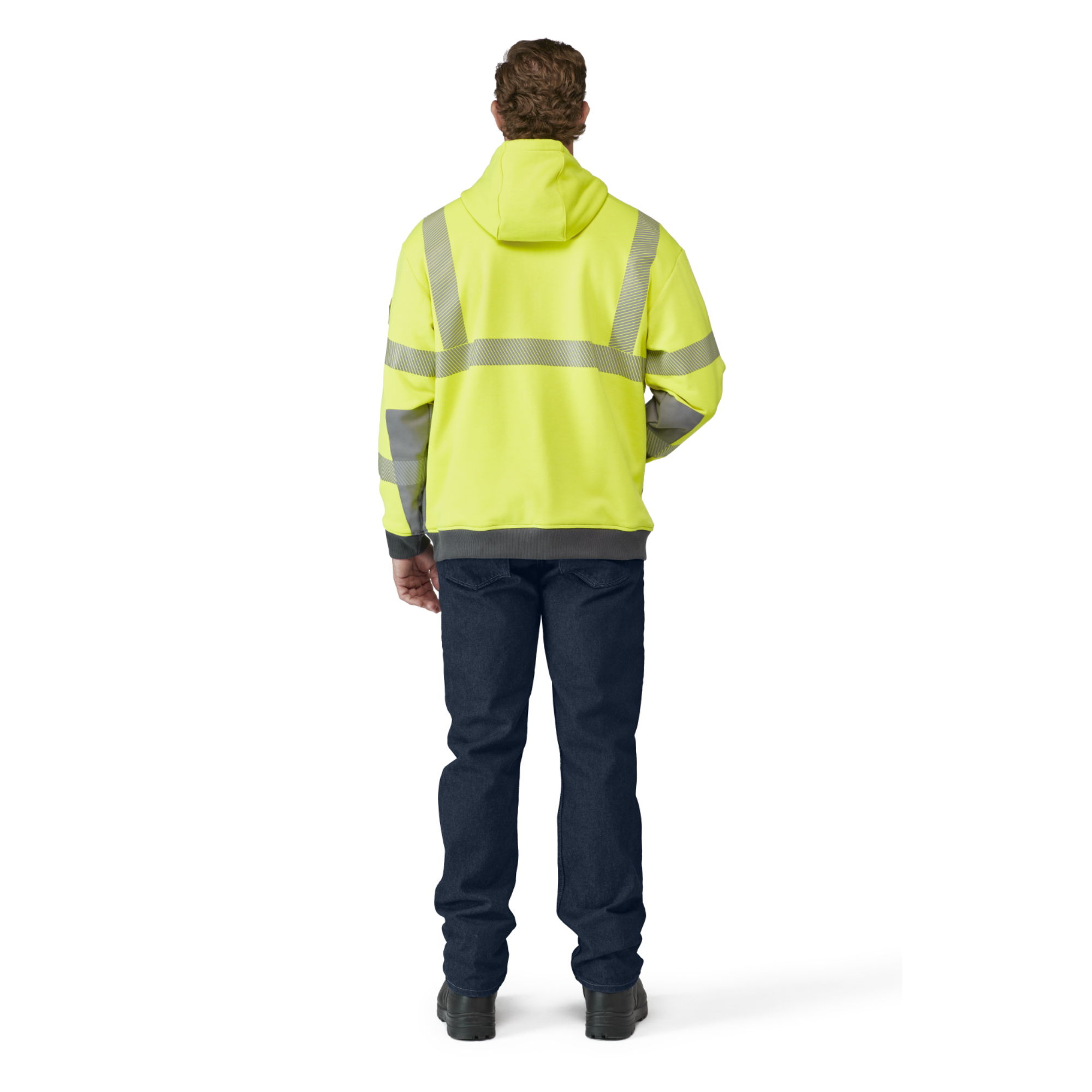 Bulwark Men's FR Hi-Visibility Color Block Pullover Fleece Sweatshirt from GME Supply